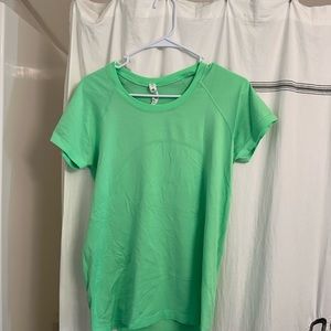 Lululemon Size 12 lime green tech shirt